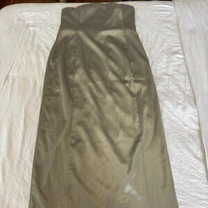 OAK + FORT Grey Strapless Corset Dress